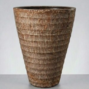 Vase en céramique  " Modèle V long ondulé "– Hauteur 40 cm