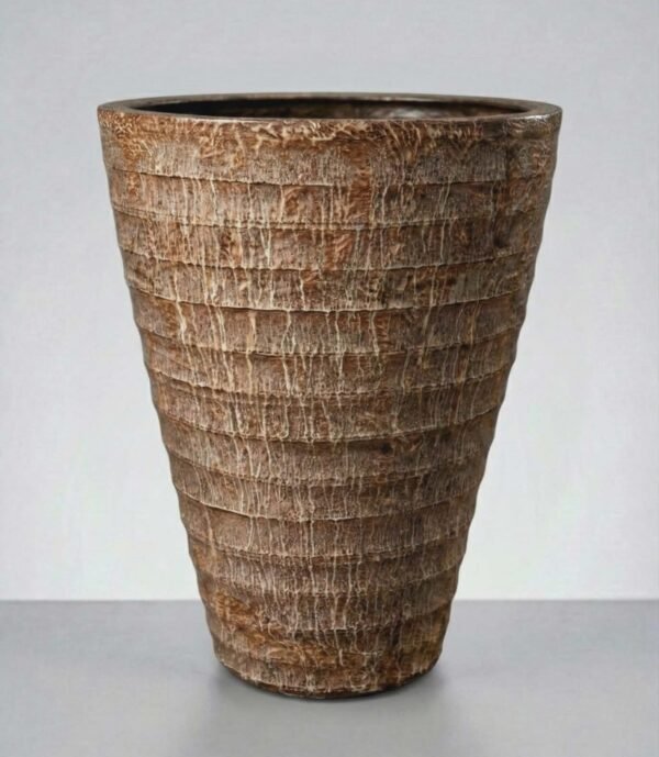 5c97980e-16dd-4a14-a4c3-2edcfa72239e Vase en céramique " Modèle V long ondulé "– Hauteur 40 cm