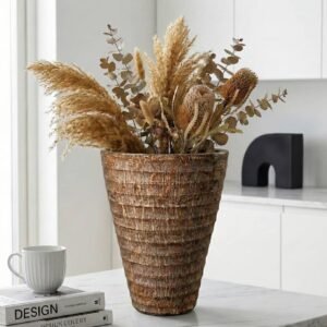 Vase en céramique  " Modèle V long ondulé "– Hauteur 40 cm