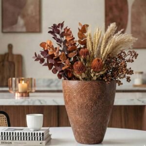 Vase en céramique  " Modèle V long ondulé "– Hauteur 40 cm